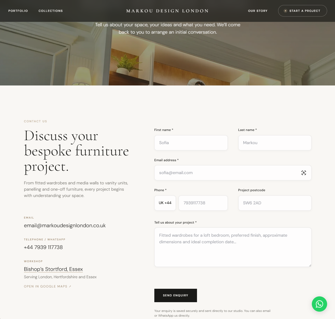 Markou Design London furniture collection