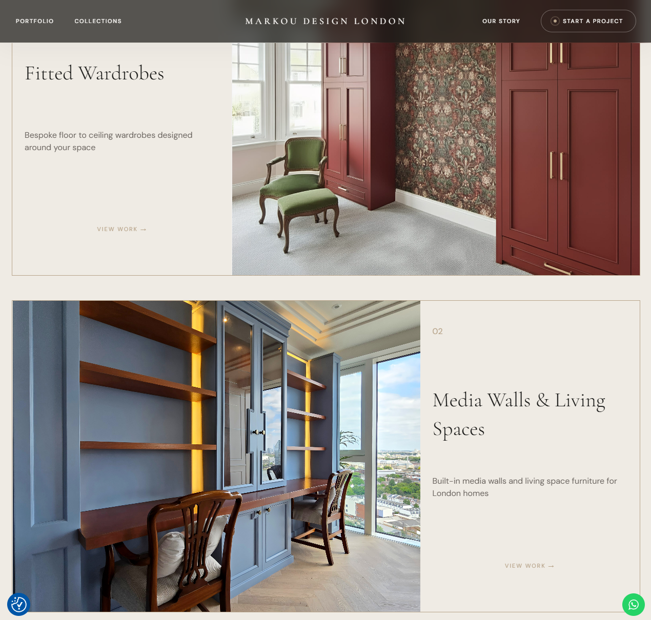 Markou Design London responsive website experience