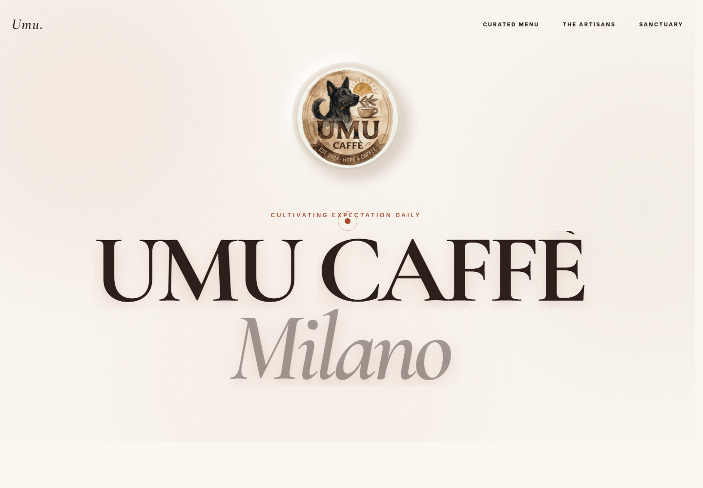 UMU Caffe website preview